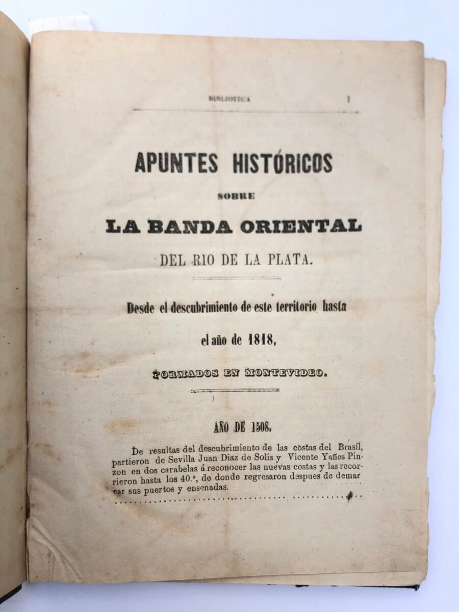 Apuntes históricos sobre la banda oriental del Río de La Plata