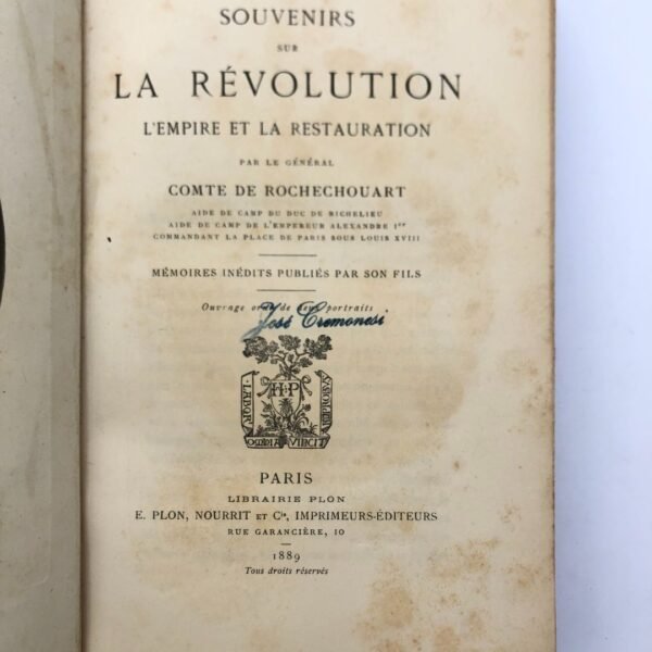 Souvenirs sur la revolution