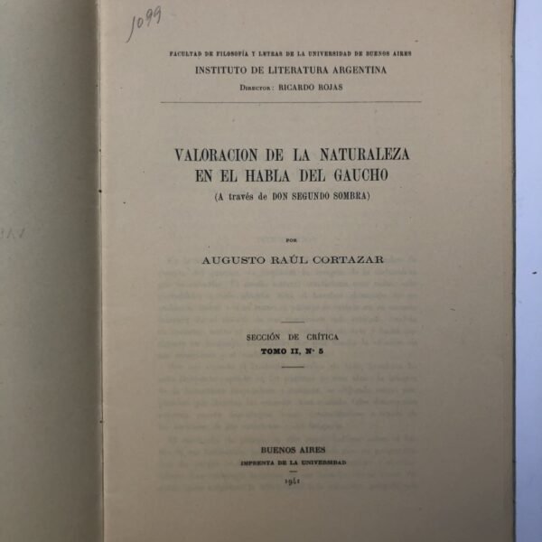 CORTAZAR, Augusto