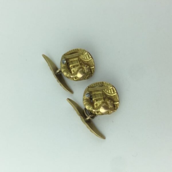 Gemelos en oro 18 K