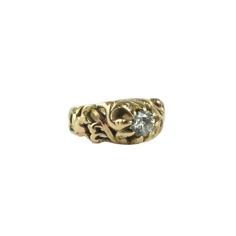 Anillo oro 18 K con brillante