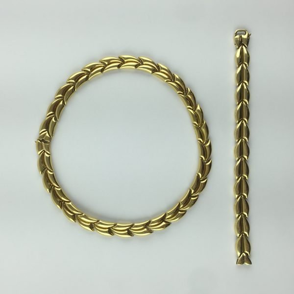 Collar y pulsera oro 18 K