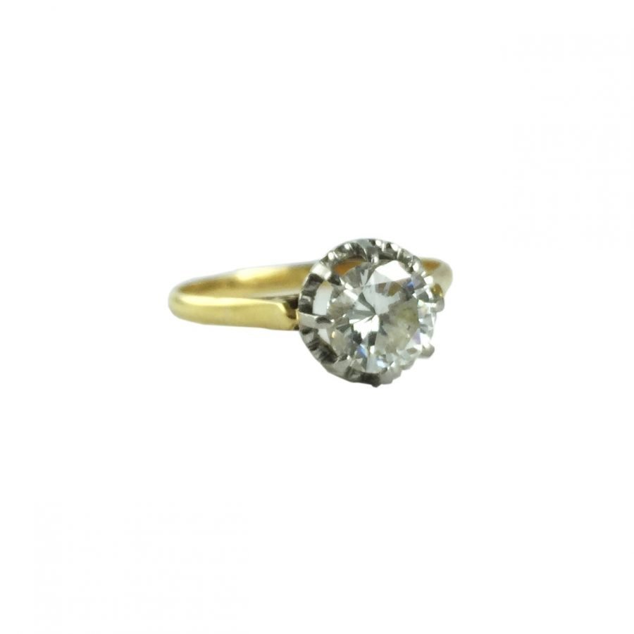 Anillo oro 18 K y brillante