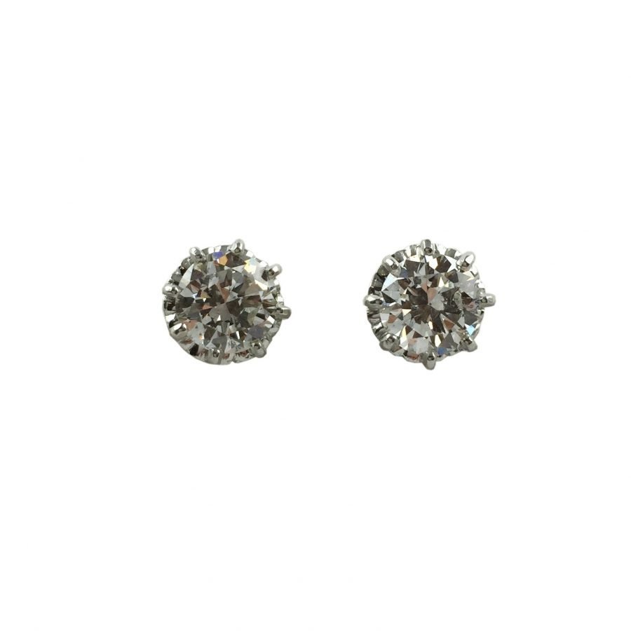 Par de tornillos en oro 18 K y brillante