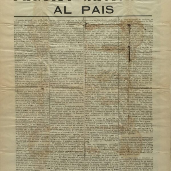 Documento revolución 1897