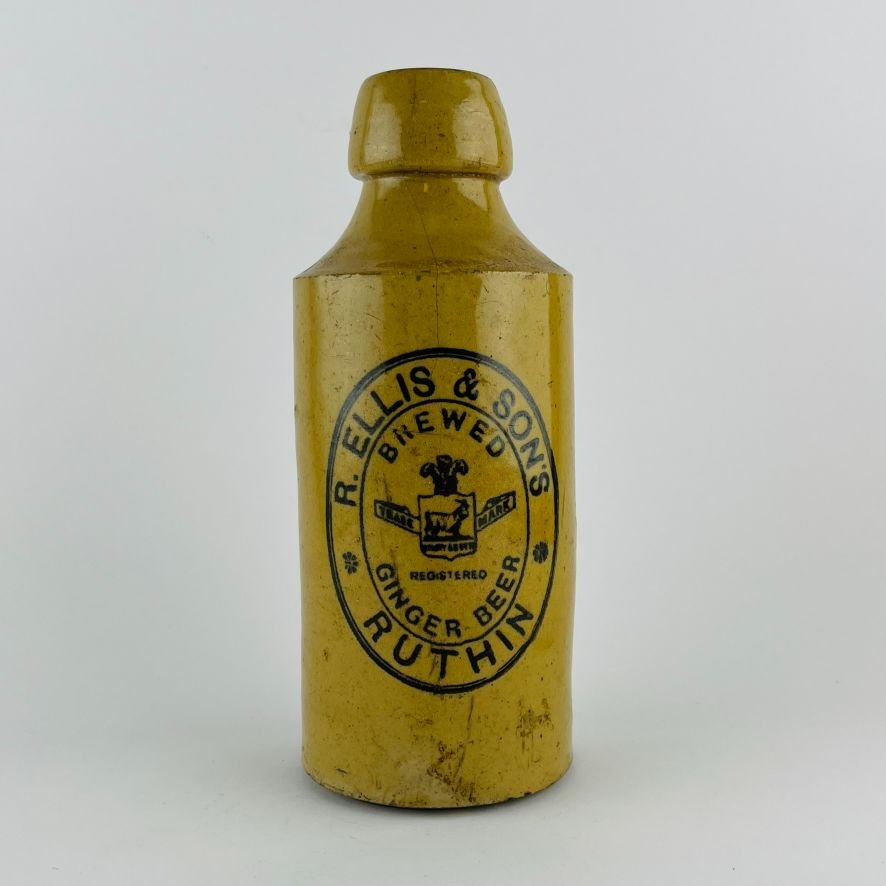 Dos botellas galesas en gres