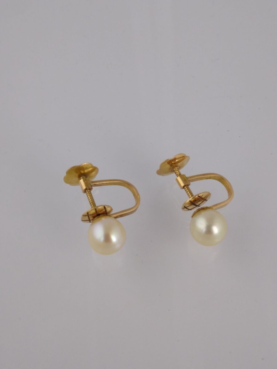 Caravanas oro 18 K y perlas