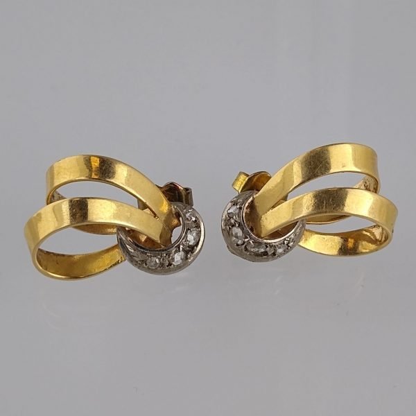 Caravanas oro 18 K y diamantes