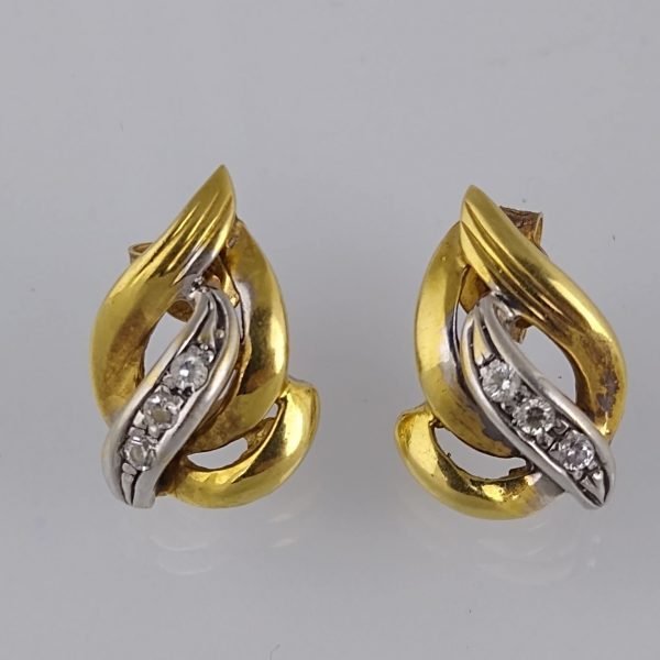 Caravanas oro 18 K y zirconias