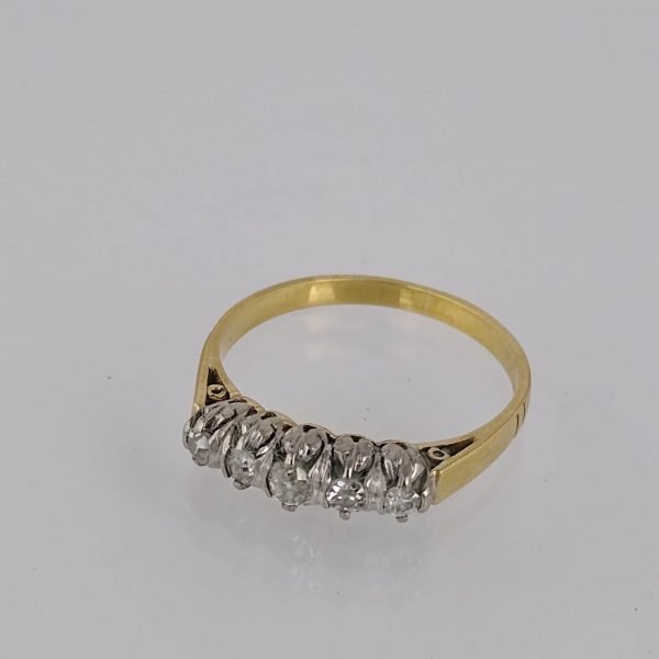 Anillo oro 18 K y brillantes