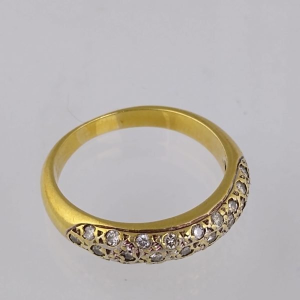 Anillo oro 18 K y brillantes