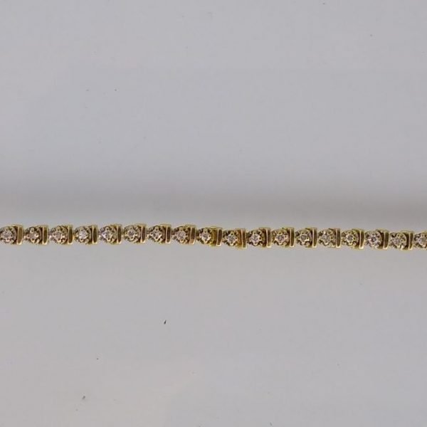 Pulsera oro 18 K y brillantes