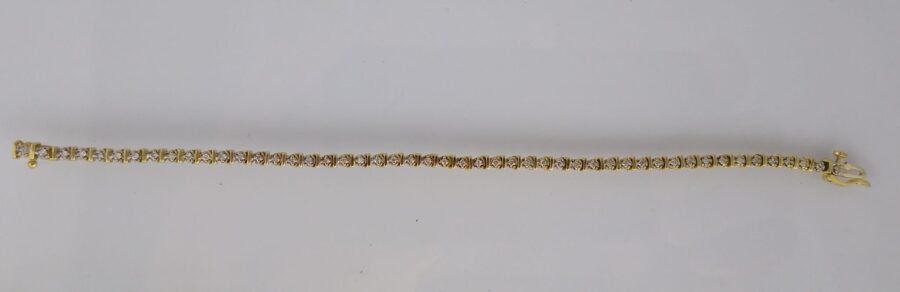 Pulsera oro 18 K y brillantes