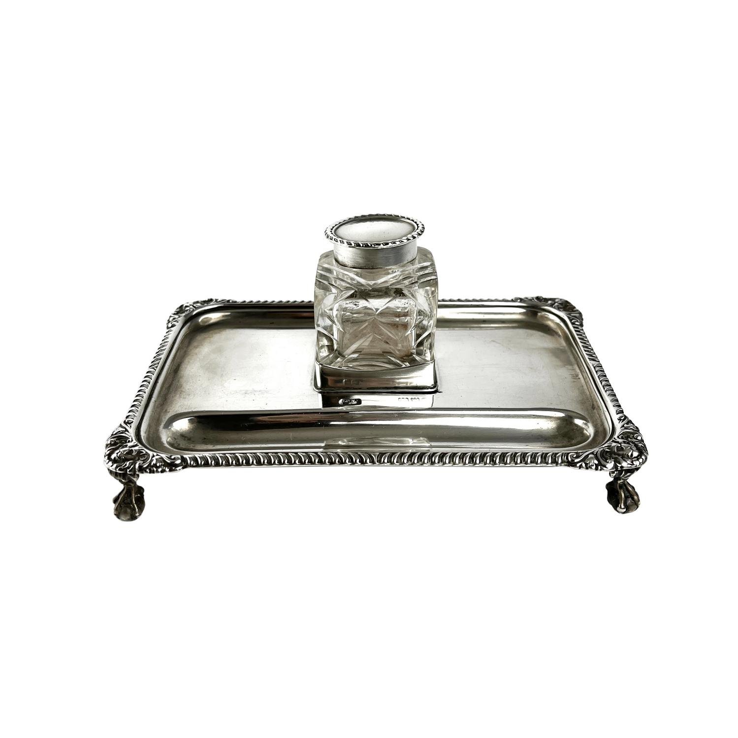 Tintero en plata