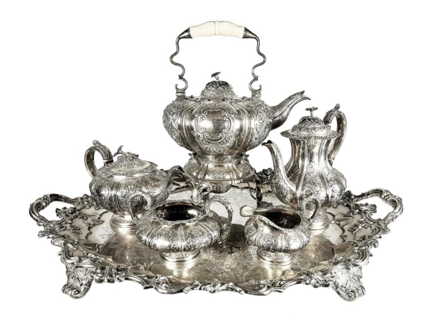 Juego para té en plata
