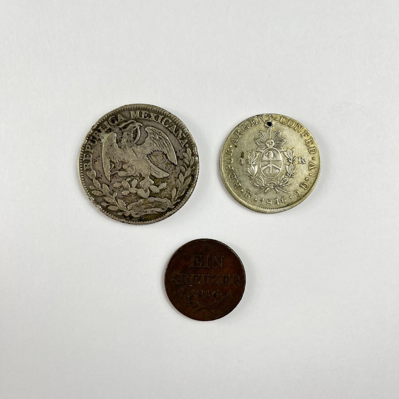 Monedas en plata y cobre