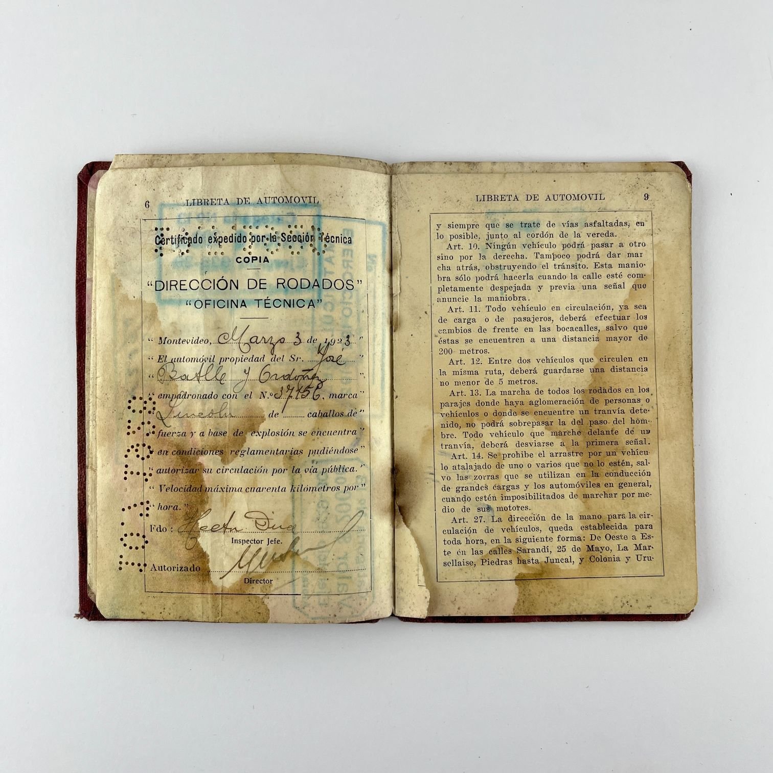 Libreta de automóvil José Batlle y Ordóñez - Imagen 2