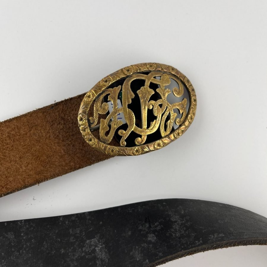 Cinto gaucho en cuero, oro y plata - Imagen 2
