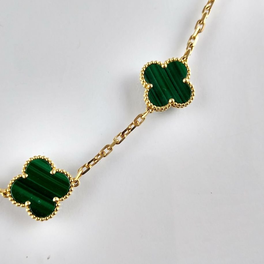 Collar Van Cleef & Arpels oro 18 K y malaquita - Imagen 2
