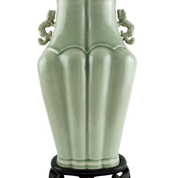 Jarrón chino en porcelana celadón