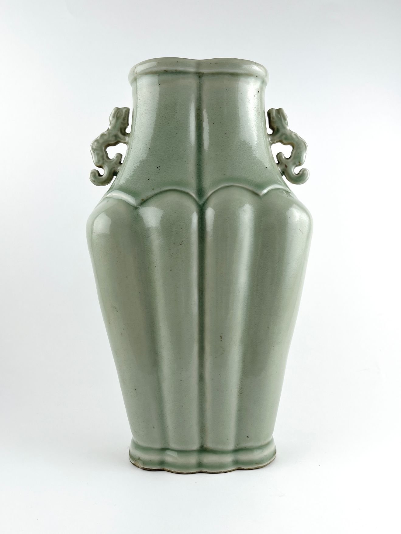 Jarrón chino en porcelana celadón - Imagen 4