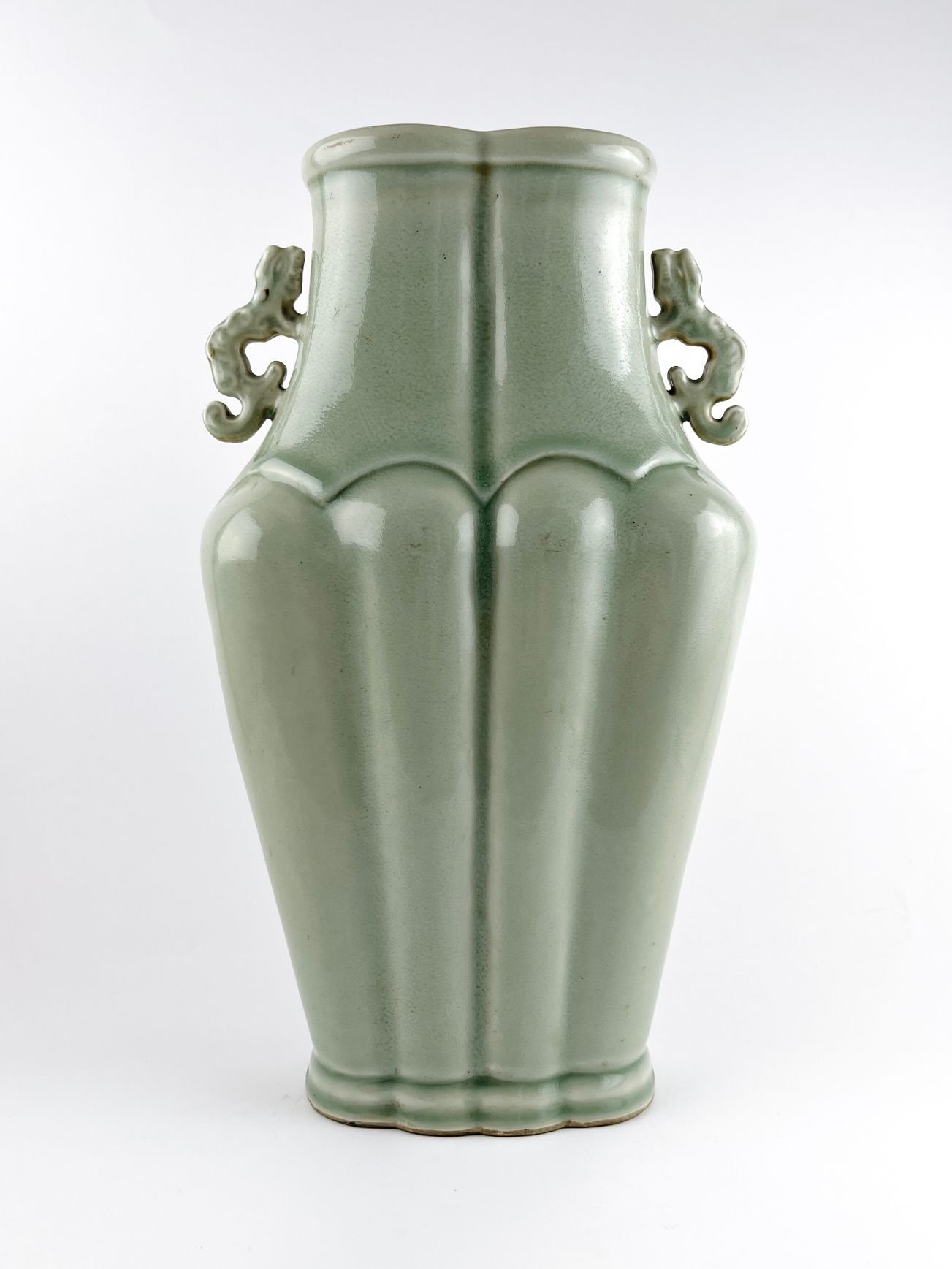 Jarrón chino en porcelana celadón - Imagen 5