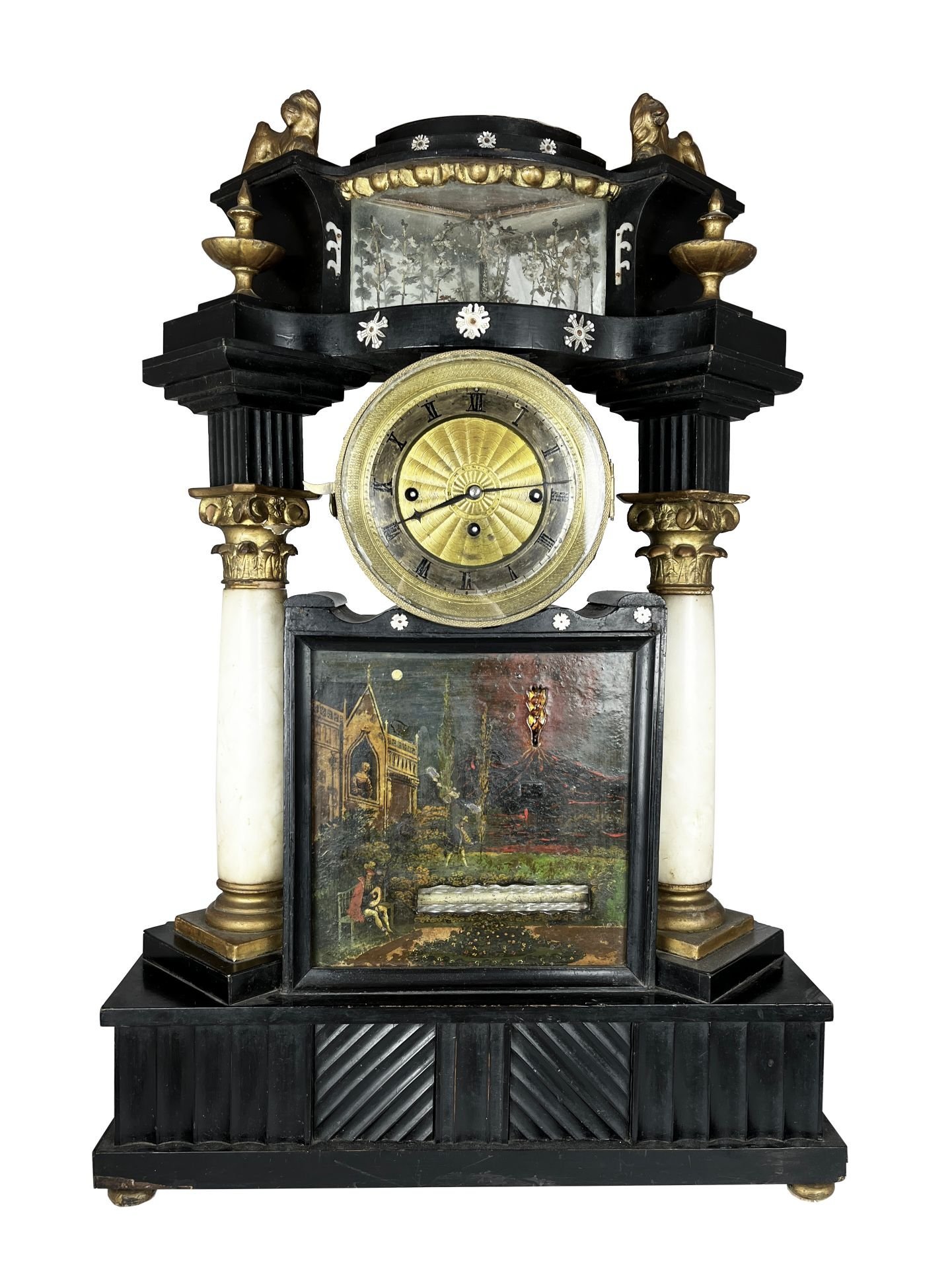 Reloj autómata con caja musical