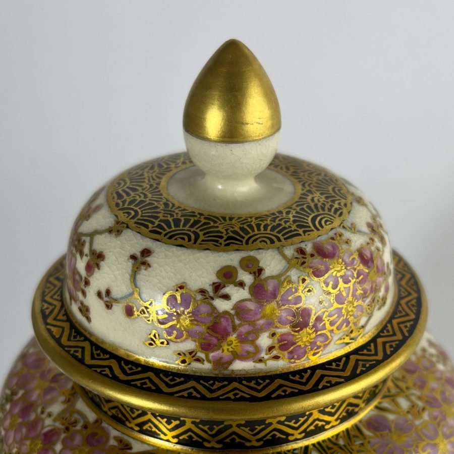 Potiche japonés en porcelana Satsuma - Imagen 2