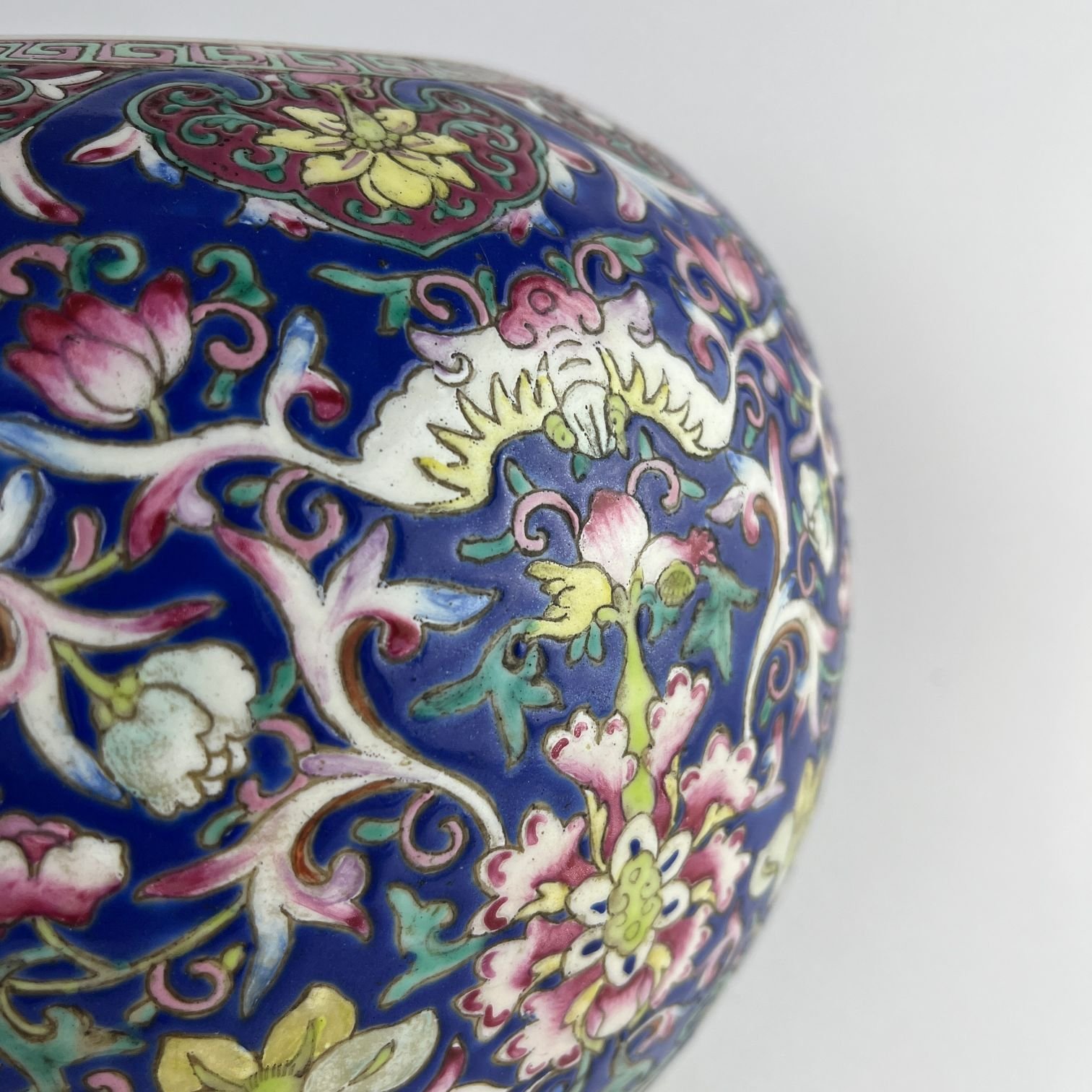 Jarrón chino en porcelana Familia Rosa - Imagen 2