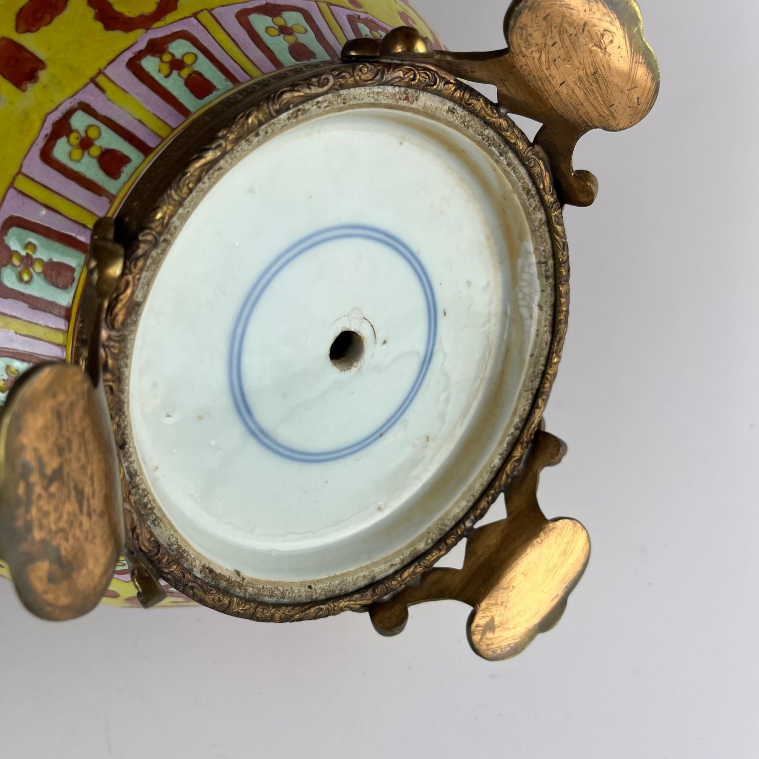 Jarrón oriental en porcelana Familia Amarilla - Imagen 6