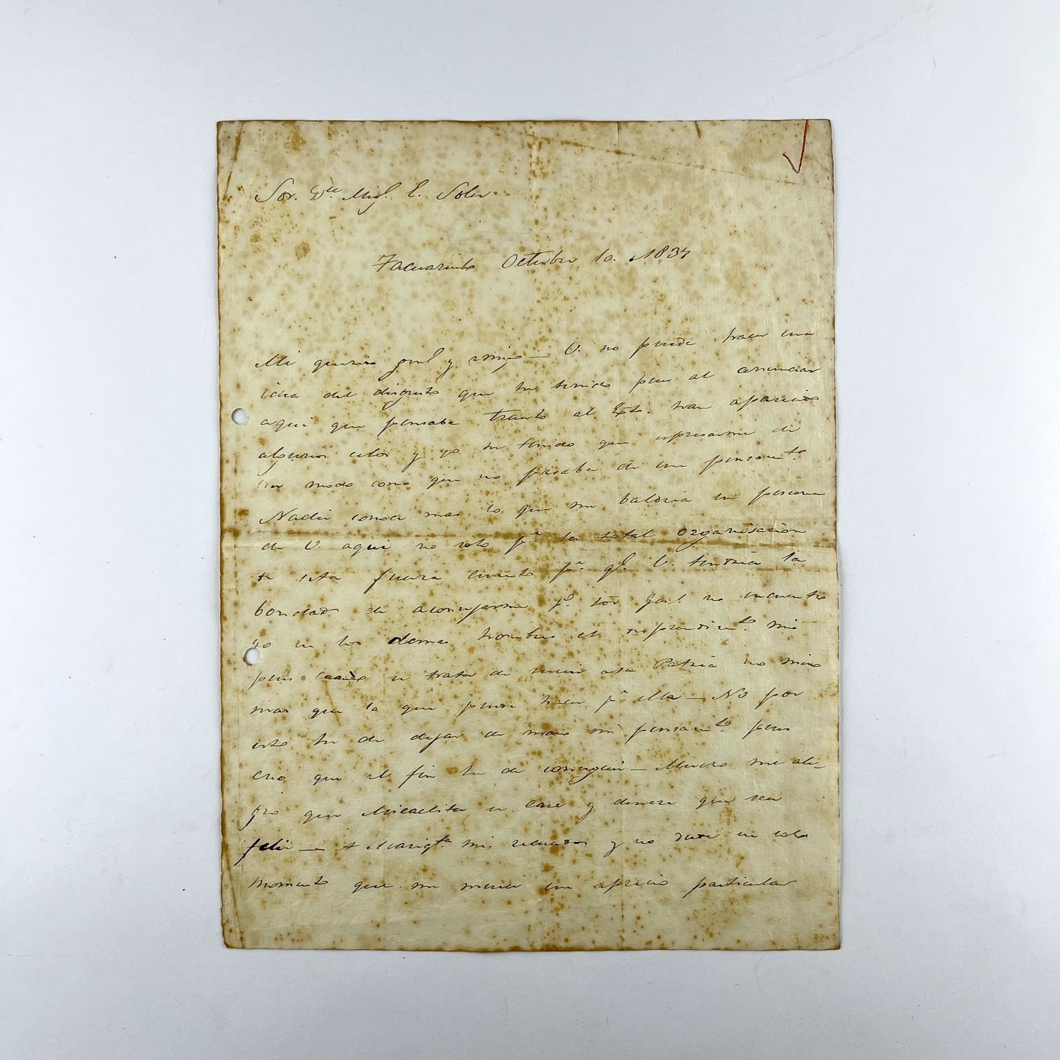 Carta Manuel Oribe y Miguel Soler