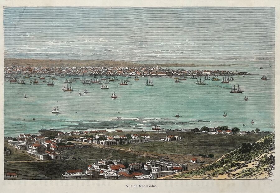 Litografía "Vista de Montevideo"