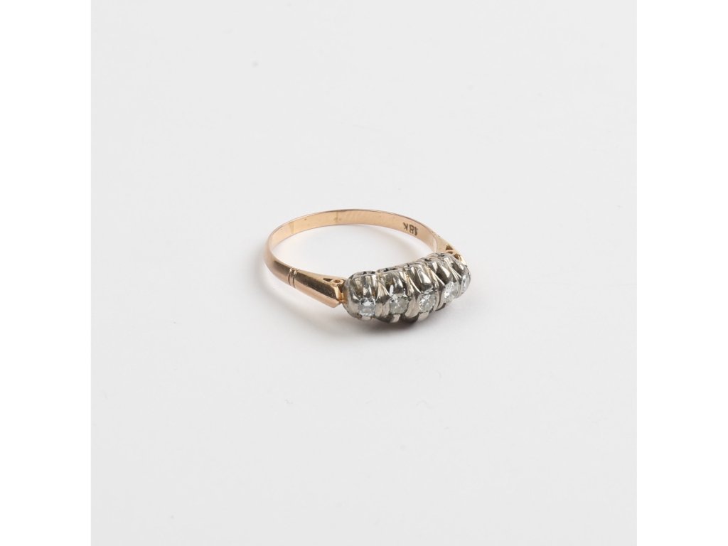 Anillo oro 18 K y brillante