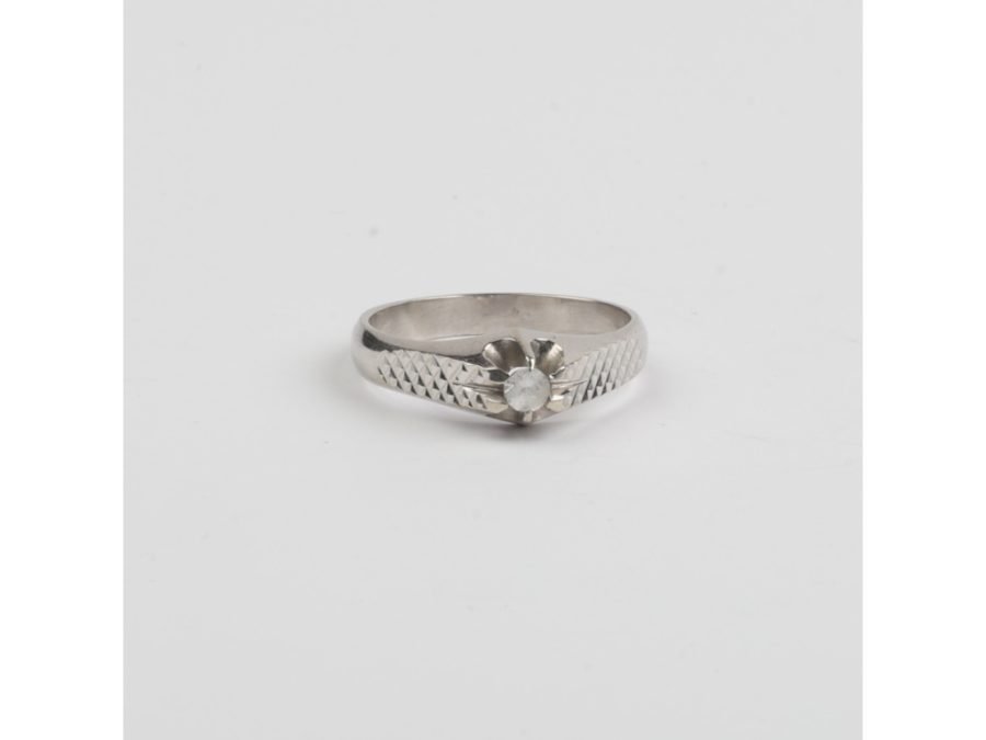 Anillo oro 18 K y brillante - Imagen 2