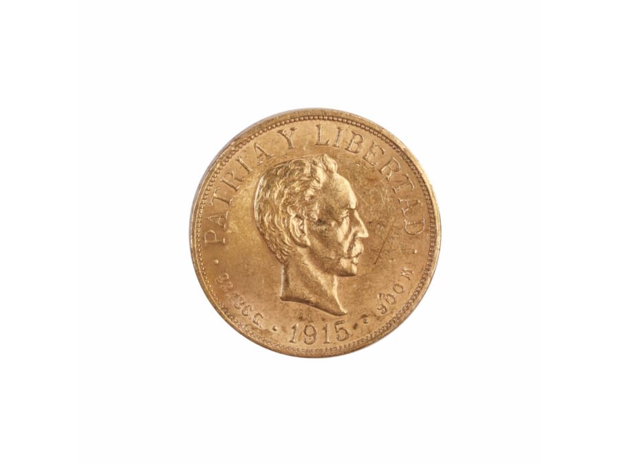 Moneda cubana en oro
