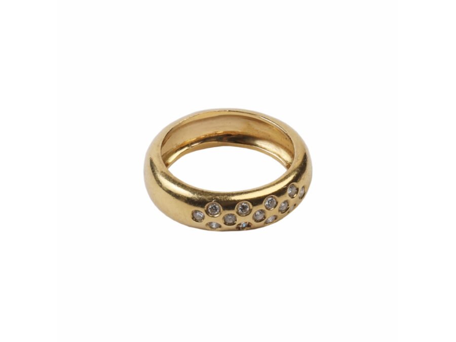 Anillo oro 18 K y brillantes