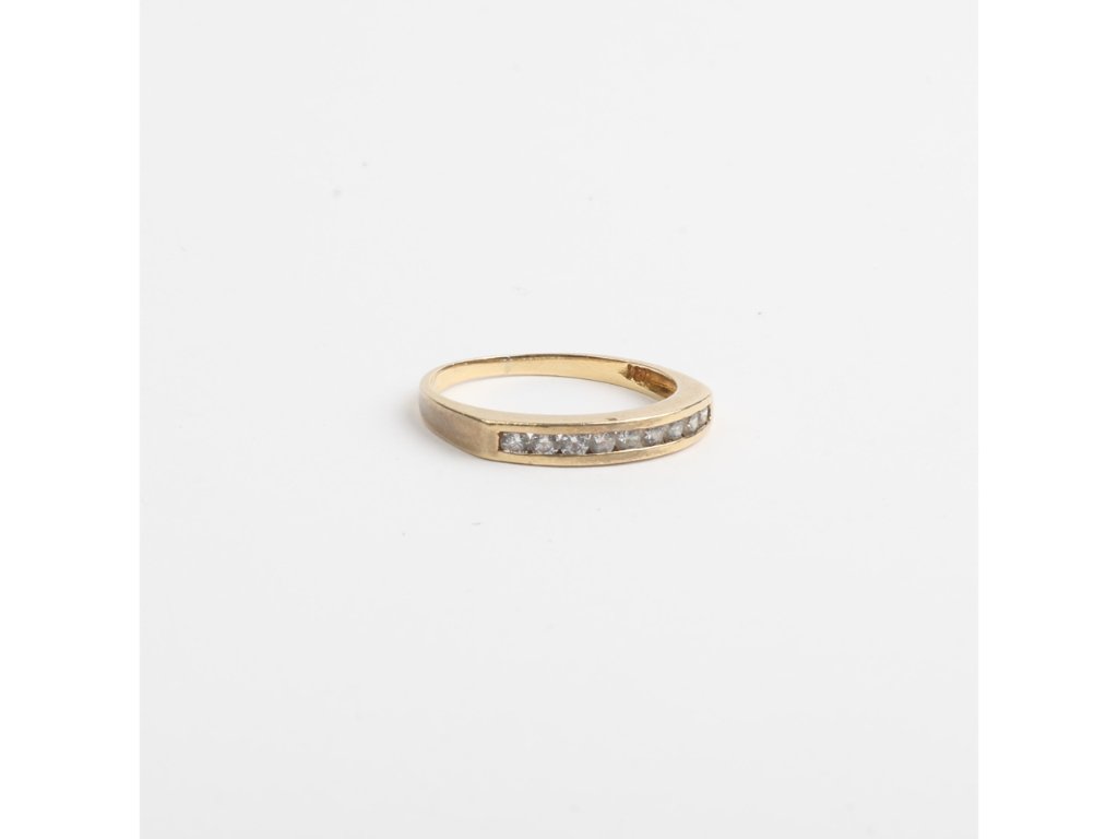 Anillo oro 18 K y zirconias