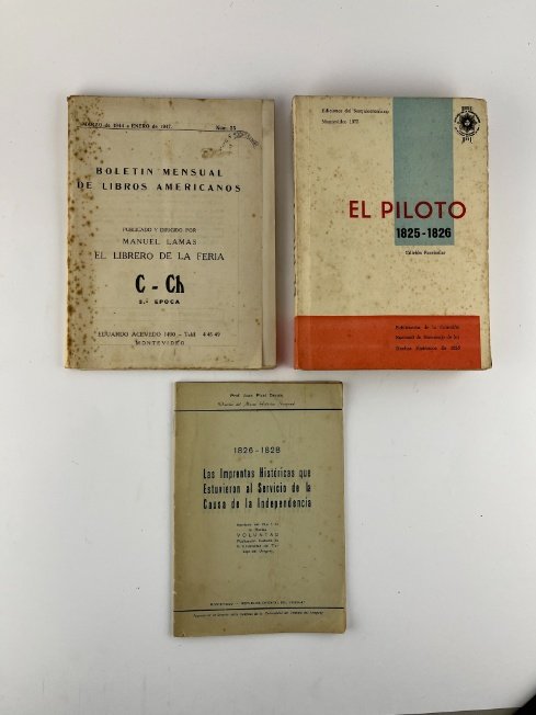 AAVV. Fuentes bibliográficas e históricas. Conjunto de cinco títulos, de gran utilidad para conocer la historia de la letra impresa en ambas orillas del Río de la Plata.