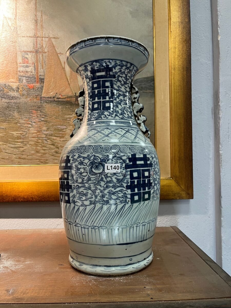 Par de jarrones chinos en porcelana