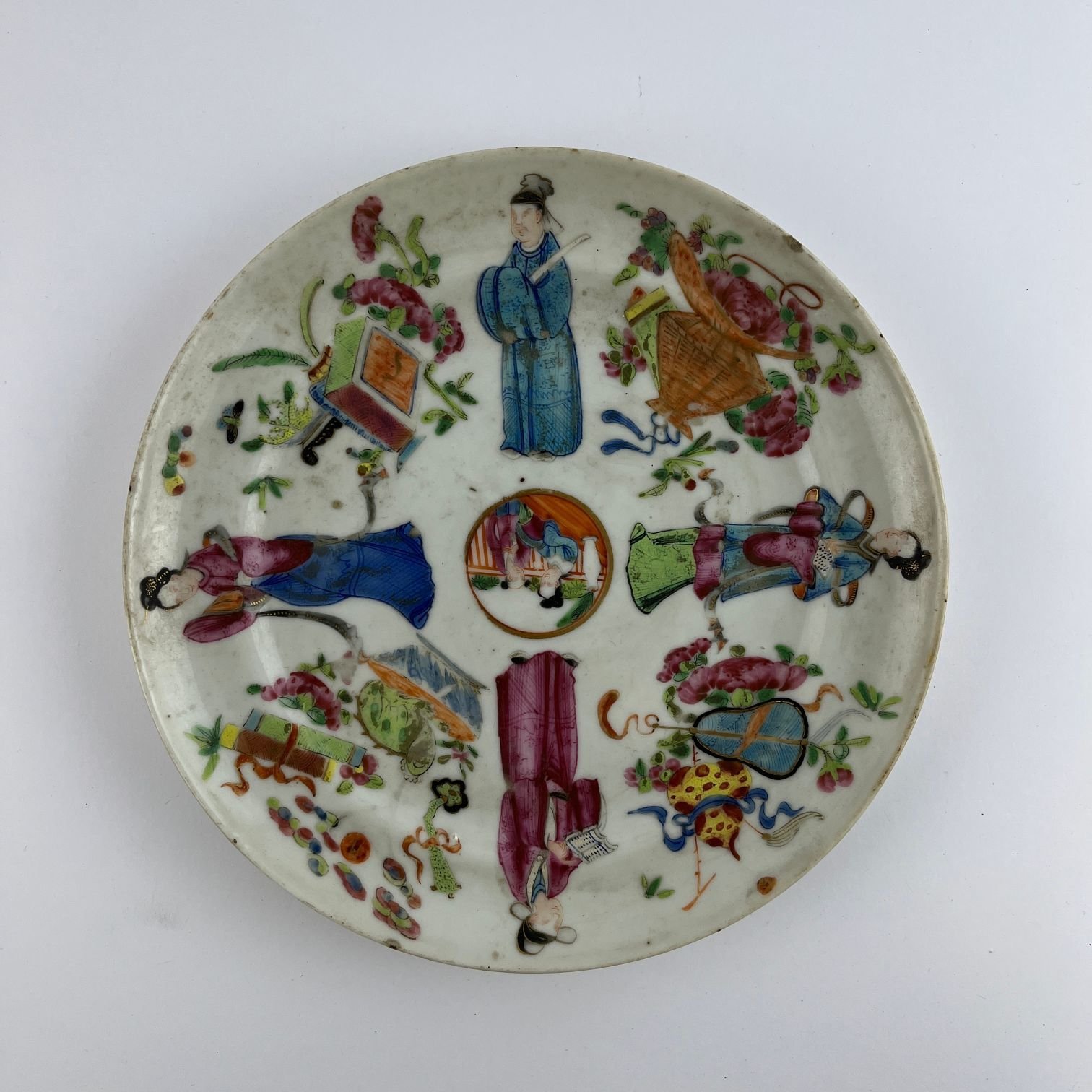 Dos platos chinos en porcelana - Imagen 2