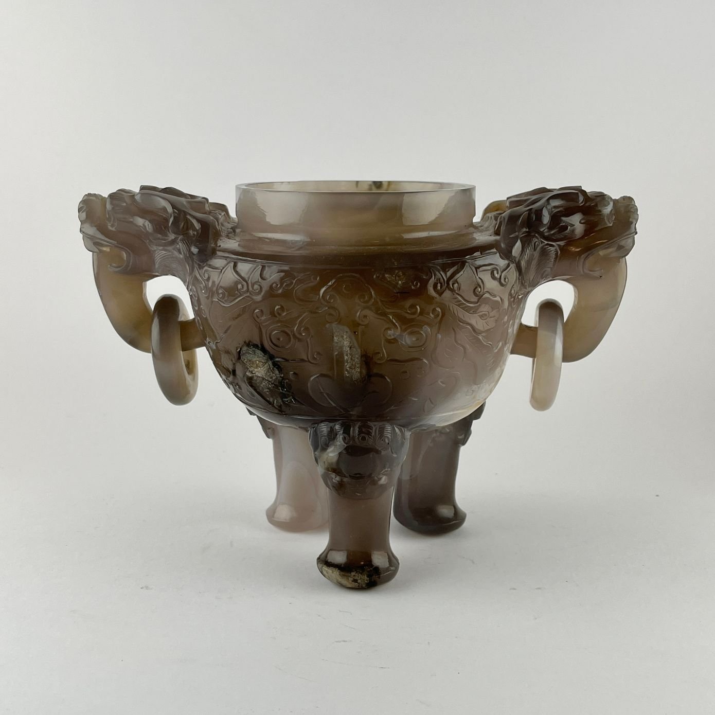 Sahumador chino en ágata