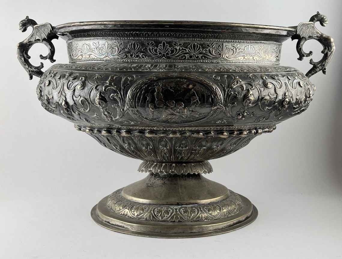 Centro de mesa italiano en en plata