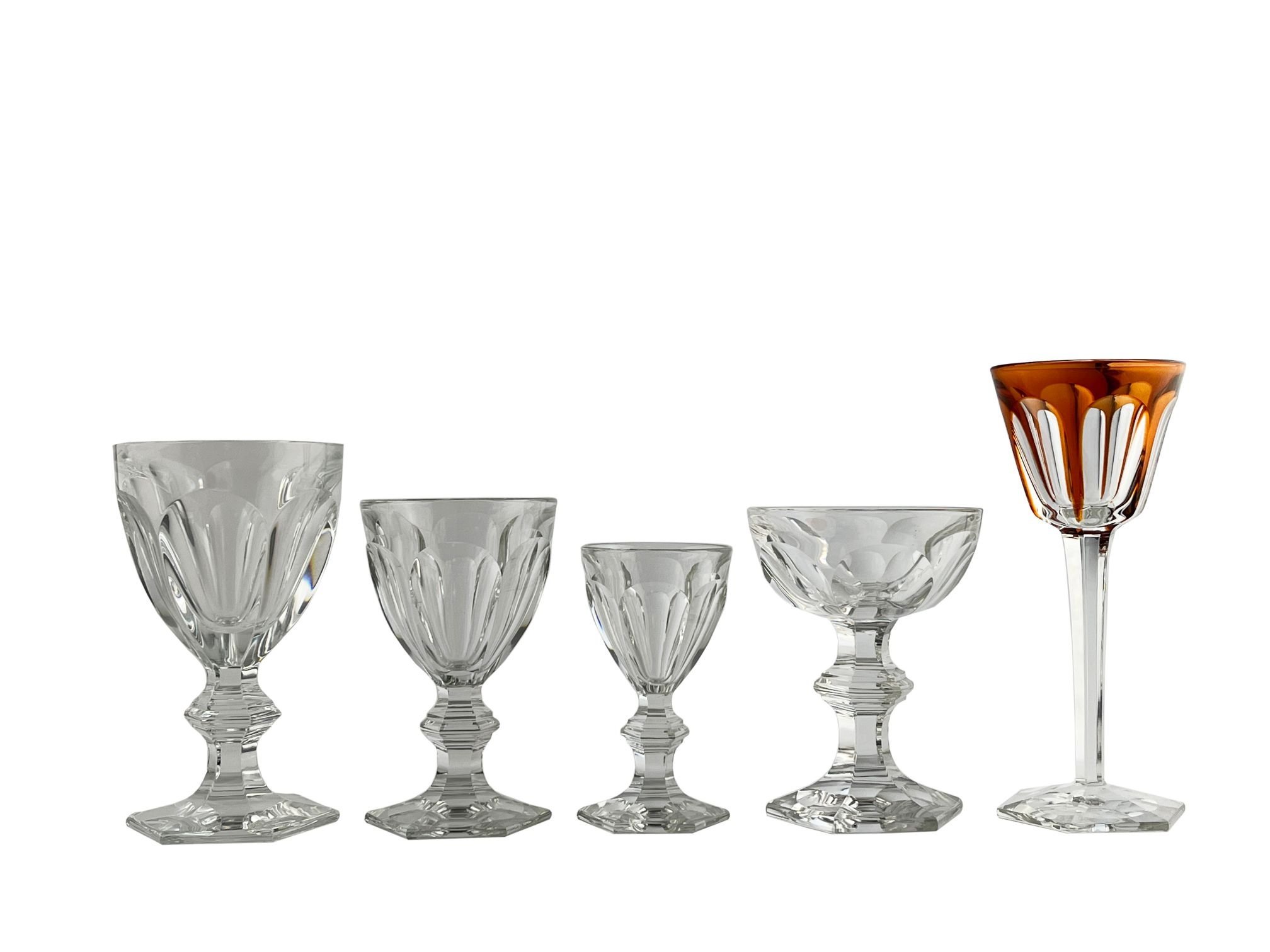 Juego de copas en cristal Baccarat modelo Harcourt