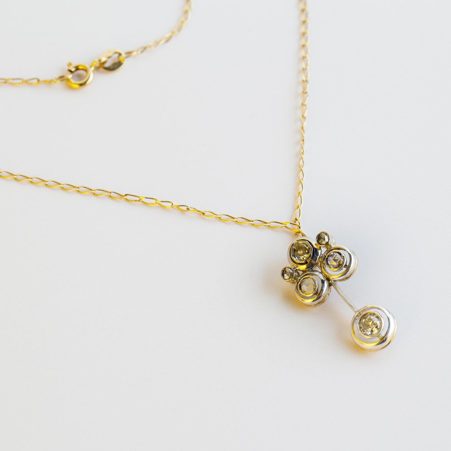 Cadena oro 18 K, brillantes y diamantes - Imagen 2