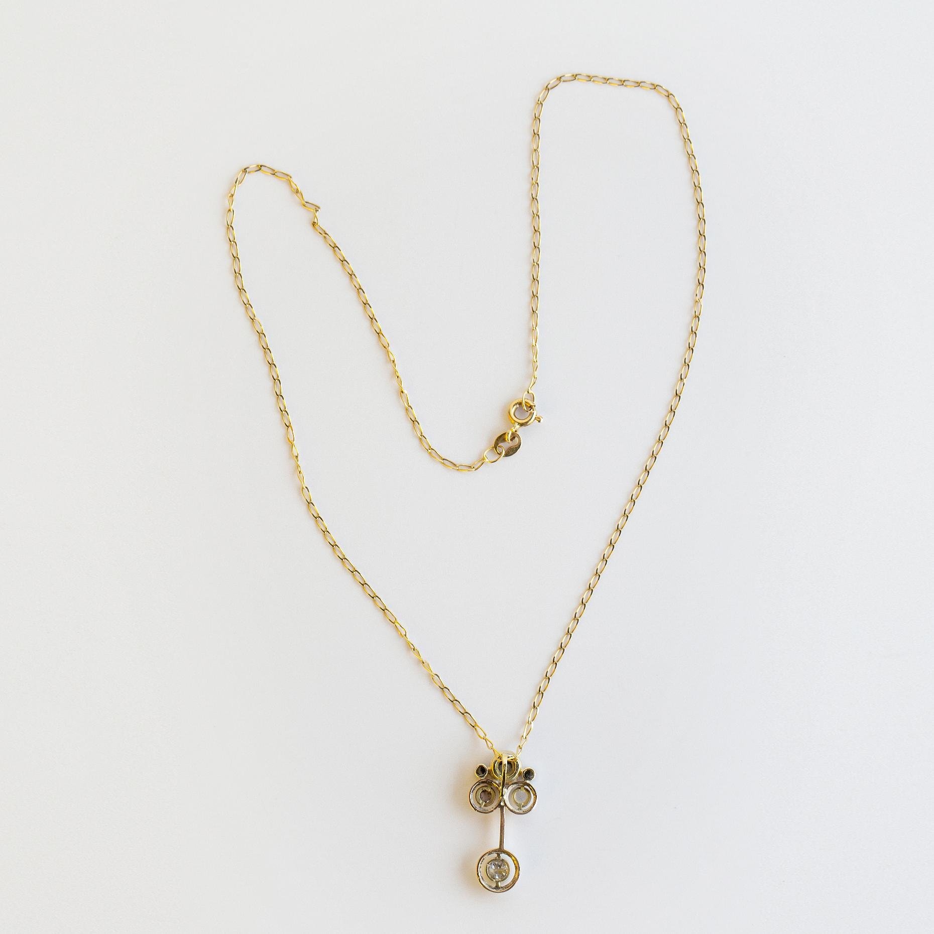 Cadena oro 18 K, brillantes y diamantes - Imagen 3