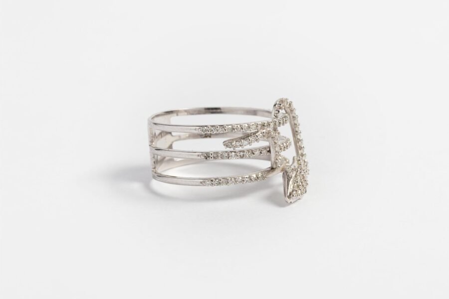 Anillo oro 18 K y brillantes - Imagen 2