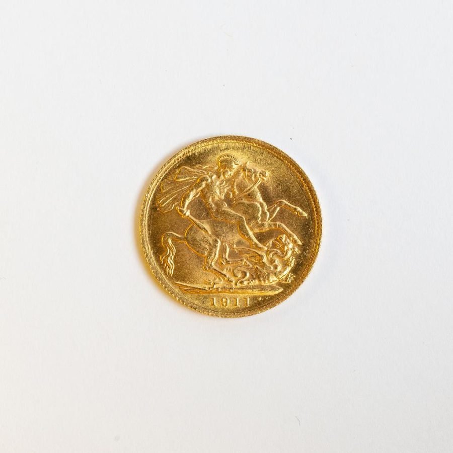 Libra británica en oro