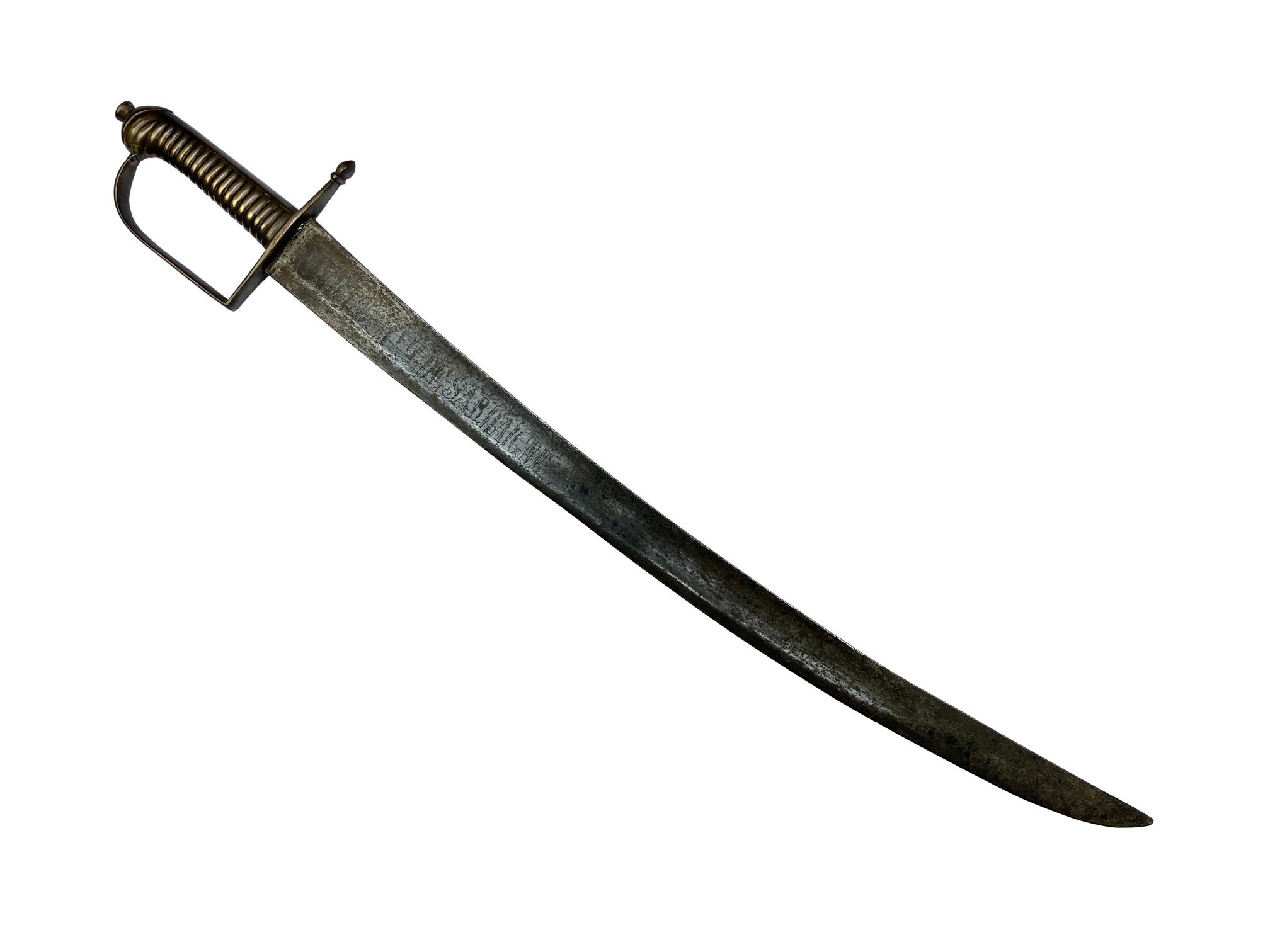 Sable naval de cañonera del Reino de Cerdeña 1781