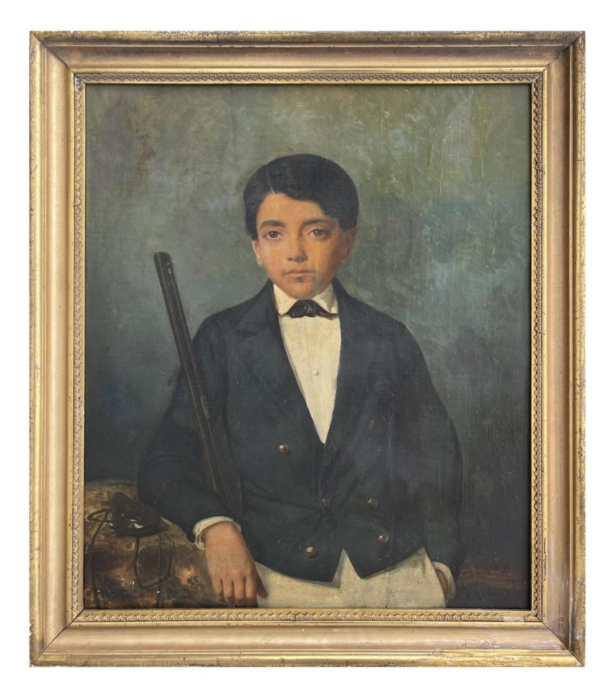 Anónomo "Niño con rifle y polvorera"
