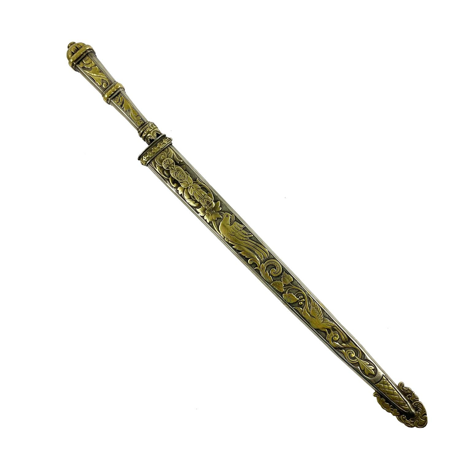 Cuchillo criollo riograndense "Pik" en metal blanco y broce